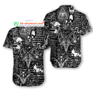 Seamless Occultism Satanic Goth Hawaiian Shirt