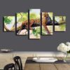Seascape 03 - Animal 5 Panel Canvas Art Wall Decor