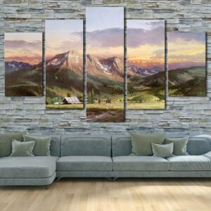 Seascape 10 - Space 5 Panel Canvas Art Wall Decor