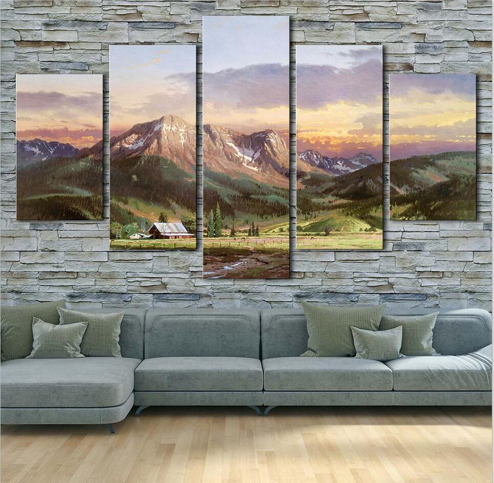 Seascape 10 - Space 5 Panel Canvas Art Wall Decor Seascape 10 - Space 5 Panel Canvas Art Wall Decor
