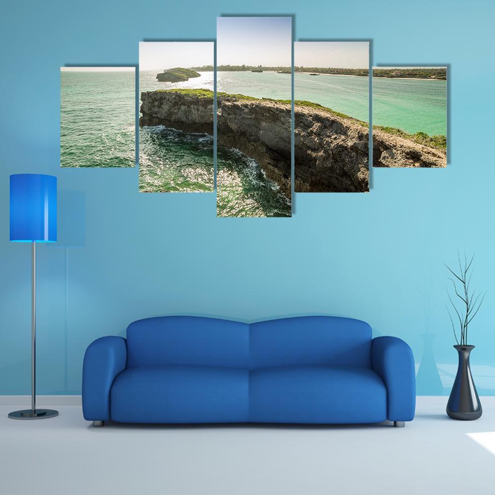 Seascape In Seven Islands Area - Nature 5 Panel Canvas Art Wall Decor Seascape In Seven Islands Area - Nature 5 Panel Canvas Art Wall Decor