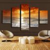 Seascape - Space 5 Panel Canvas Art Wall Decor