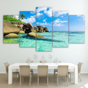 Seaside - Nature 5 Panel Canvas Art Wall Decor