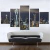 Seattle City View Split - Nature 5 Panel Canvas Art Wall Decor
