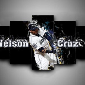 Seattle Mariners 3 - Sport 5 Panel Canvas Art Wall Decor