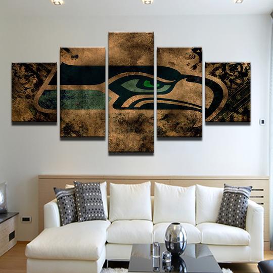 Seattle Seahawks 9- Sport 5 Panel Canvas Art Wall Decor Seattle Seahawks 9- Sport 5 Panel Canvas Art Wall Decor