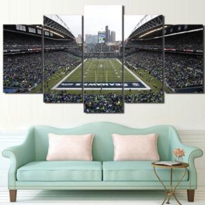 Seattle Seahawks Centurylink Field - Sport 5 Panel Canvas Art Wall Decor