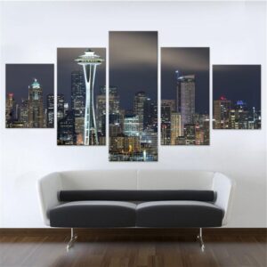 Seattle - Nature 5 Panel Canvas Art Wall Decor