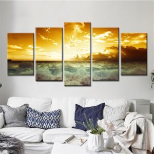 Seaview 20 - Space 5 Panel Canvas Art Wall Decor