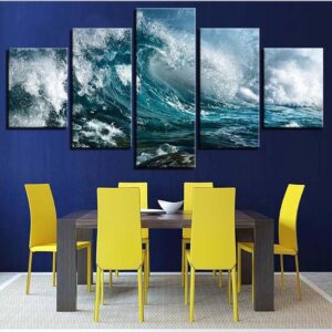 Seaview 6 - Space 5 Panel Canvas Art Wall Decor