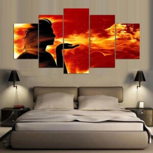 Seducing Smoke - Abstract 5 Panel Canvas Art Wall Decor