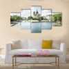 Seine And Notre Dame De Paris - Nature 5 Panel Canvas Art Wall Decor