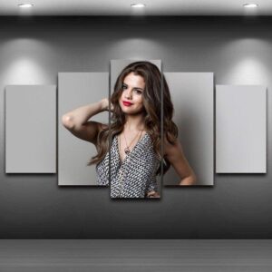 Selena Marie Gomez Singer - Music 5 Panel Canvas Art Wall Decor