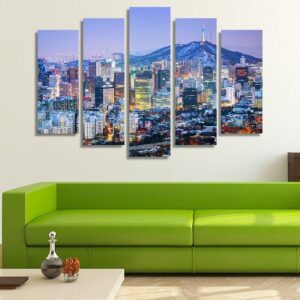 Seoul - Nature 5 Panel Canvas Art Wall Decor
