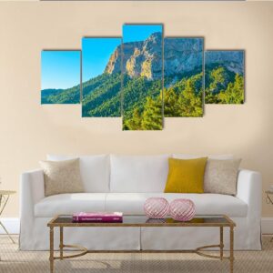 Serra Tramuntana Mountain Range At Mallorca - Nature 5 Panel Canvas Art Wall Decor