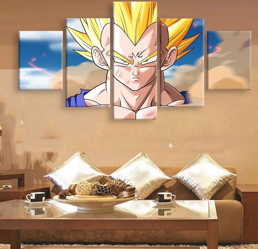 Seven Dragon Ball Figure 3 - Anime 5 Panel Canvas Art Wall Decor Seven Dragon Ball Figure 3 - Anime 5 Panel Canvas Art Wall Decor