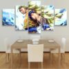 Seven Dragon Ball Figure - Anime 5 Panel Canvas Art Wall Decor