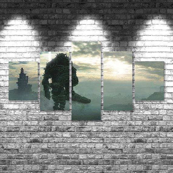 Shadow Of The Colossus 01 - Gaming 5 Panel Canvas Art Wall Decor Shadow Of The Colossus 01 - Gaming 5 Panel Canvas Art Wall Decor