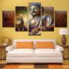 Shakyamuni Buddha - Religion 5 Panel Canvas Art Wall Decor