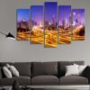 Shanghai Interchange Overpass - Nature 5 Panel Canvas Art Wall Decor