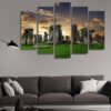 Shaping Stones - Abstract 5 Panel Canvas Art Wall Decor