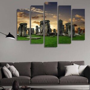 Shaping Stones - Abstract 5 Panel Canvas Art Wall Decor