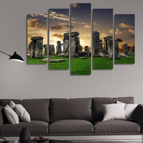 Shaping Stones - Abstract 5 Panel Canvas Art Wall Decor Shaping Stones - Abstract 5 Panel Canvas Art Wall Decor