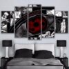 Sharingan Naruto - Anime 5 Panel Canvas Art Wall Decor