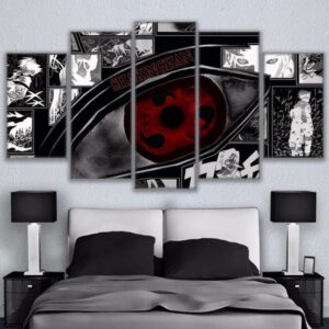 Sharingan Naruto - Anime 5 Panel Canvas Art Wall Decor