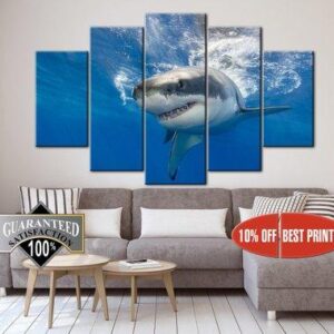 Shark 8 - Animal 5 Panel Canvas Art Wall Decor