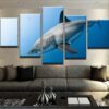Shark - Animal 5 Panel Canvas Art Wall Decor