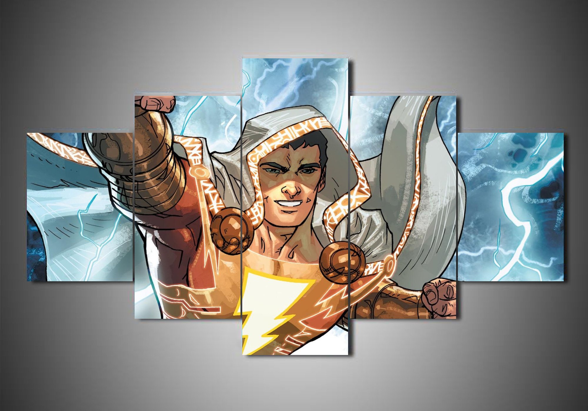 Shazam 1 - Movie 5 Panel Canvas Art Wall Decor Shazam 1 - Movie 5 Panel Canvas Art Wall Decor