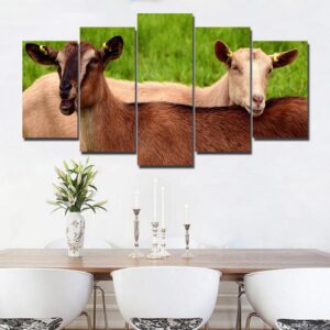 Sheep 01 - Animal 5 Panel Canvas Art Wall Decor