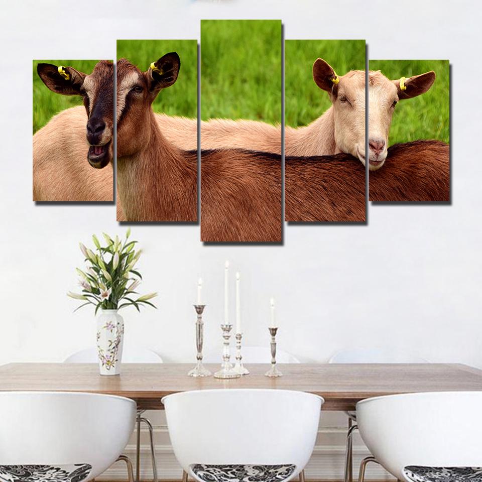 Sheep 01 - Animal 5 Panel Canvas Art Wall Decor Sheep 01 - Animal 5 Panel Canvas Art Wall Decor
