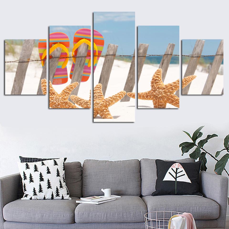 Shell 44 - Space 5 Panel Canvas Art Wall Decor Shell 44 - Space 5 Panel Canvas Art Wall Decor
