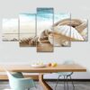 Shell 45 - Space 5 Panel Canvas Art Wall Decor