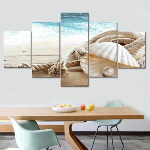 Shell 45 - Space 5 Panel Canvas Art Wall Decor