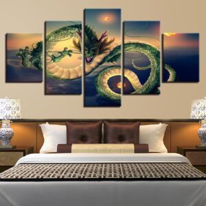 Shenlong God Dragon Ball - Anime 5 Panel Canvas Art Wall Decor