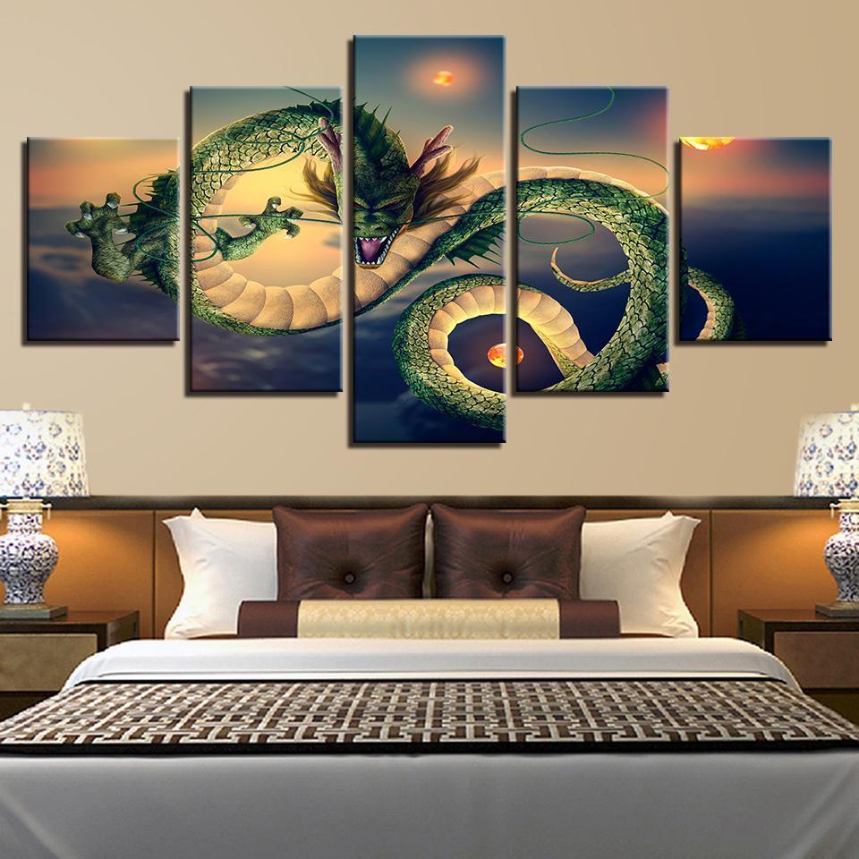Shenlong God Dragon Ball - Anime 5 Panel Canvas Art Wall Decor Shenlong God Dragon Ball - Anime 5 Panel Canvas Art Wall Decor