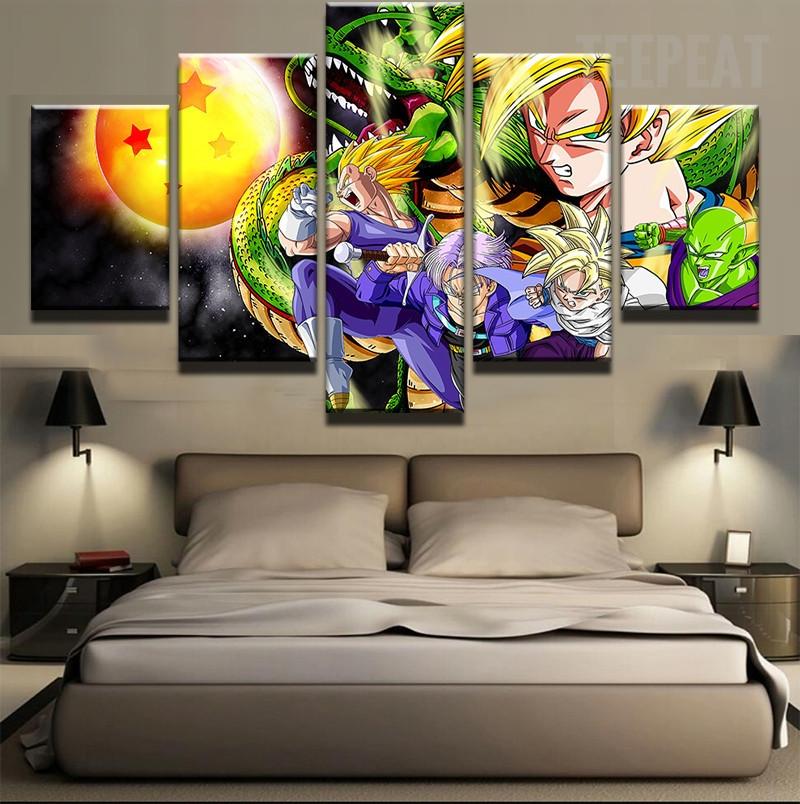 Shenron: Dragon Ball Z - Anime 5 Panel Canvas Art Wall Decor Shenron: Dragon Ball Z - Anime 5 Panel Canvas Art Wall Decor