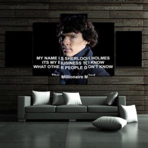Sherlock Holmes - Famous Person 5 Panel Canvas Art Wall Decor