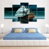 Ship Boat - Space 5 Panel Canvas Art Wall Decor