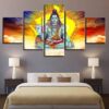 Shiva 15 - Religion 5 Panel Canvas Art Wall Decor