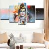 Shiva Day And Night - Religion 5 Panel Canvas Art Wall Decor