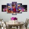 Shiva Large - Religion 5 Panel Canvas Art Wall Decor