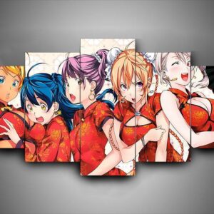 Shokugeki No Soma 1 - Anime 5 Panel Canvas Art Wall Decor