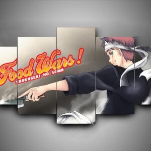 Shokugeki No Soma - Anime 5 Panel Canvas Art Wall Decor