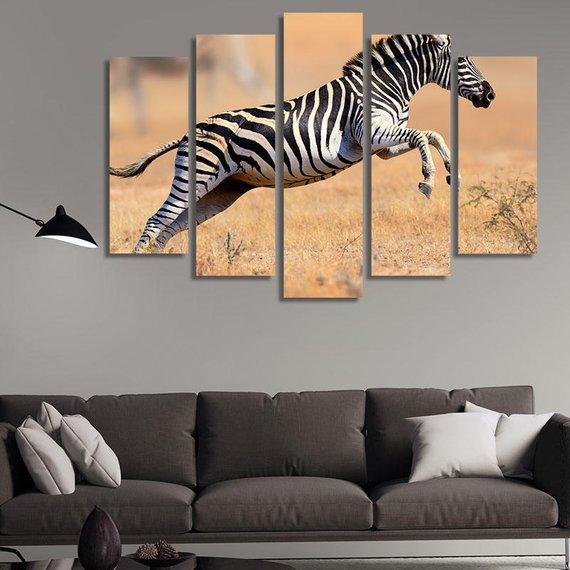 Short Horse - Animal 5 Panel Canvas Art Wall Decor Short Horse - Animal 5 Panel Canvas Art Wall Decor