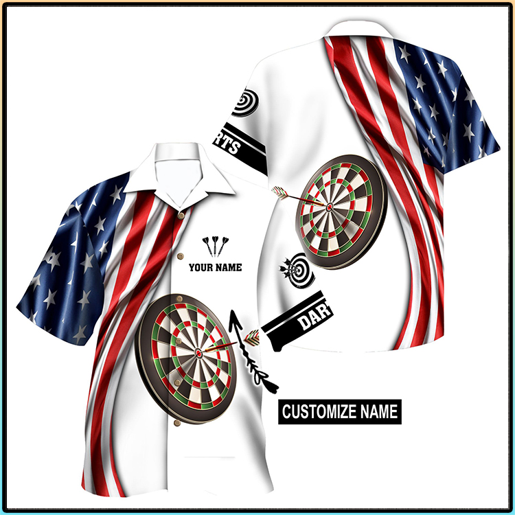 Shut Up And Throw Darts America Custom Name Hawaiian Shirt Shut Up And Throw Darts America Custom Name Hawaiian Shirt