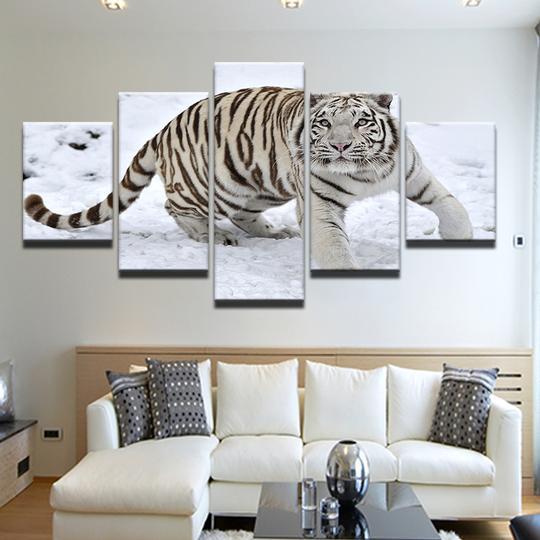 Siberian Tiger - Amimal 5 Panel Canvas Art Wall Decor Siberian Tiger - Amimal 5 Panel Canvas Art Wall Decor